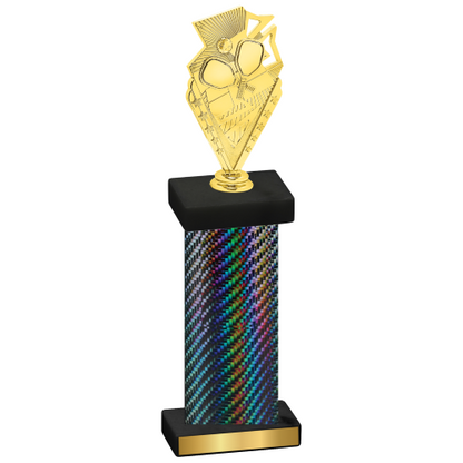 Single Black Carbon Fiber Pickleball Trophy