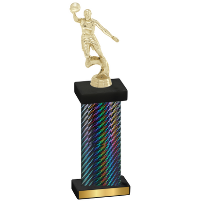 Single Black Carbon Fiber Basketball Trophy