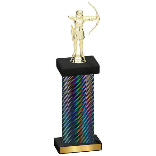 Single Black Carbon Fiber Archery Trophy