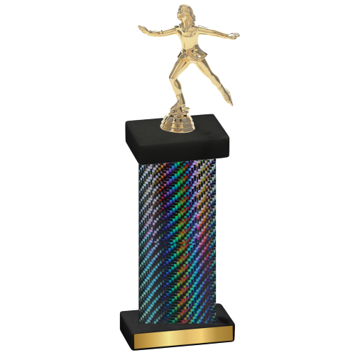 Single Black Carbon Fiber Skater Trophy