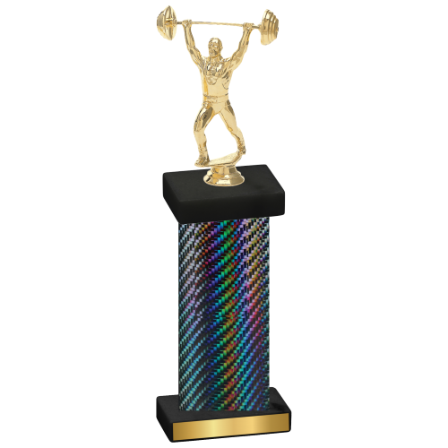 Single Black Carbon Fiber Weights Trophy