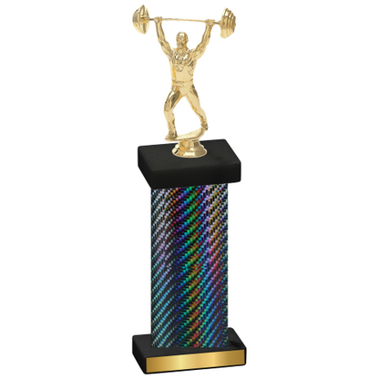 Single Black Carbon Fiber Weights Trophy