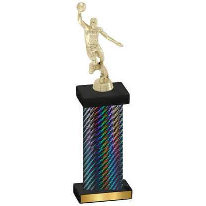 Single Black Carbon Fiber Basketball Trophy