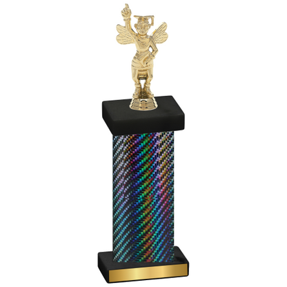 Single Black Carbon Fiber Academics Trophy