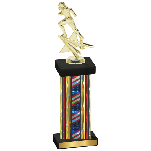 Single Flag USA Football Trophy