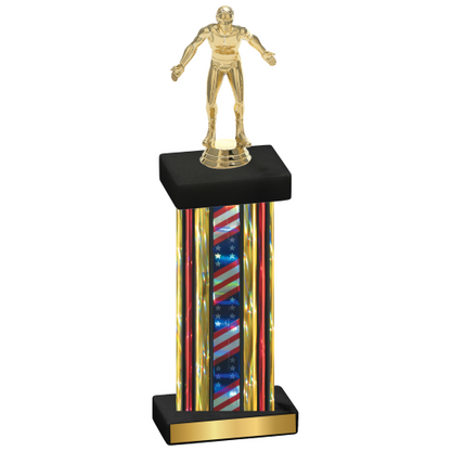 Single Flag USA Wrestling Trophy