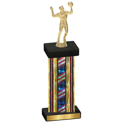 Single Flag USA Volleyball Trophy