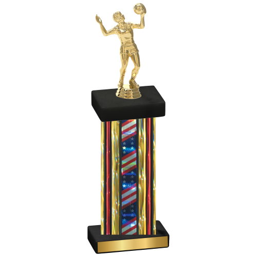 Single Flag USA Volleyball Trophy