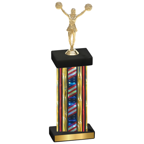 Single Flag USA Cheerleading Trophy