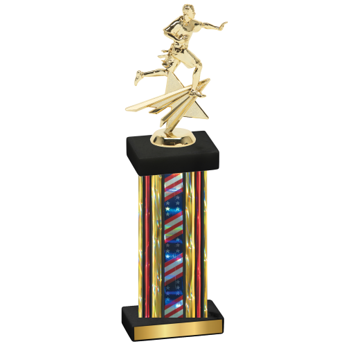 Single Flag USA Flag Football Trophy