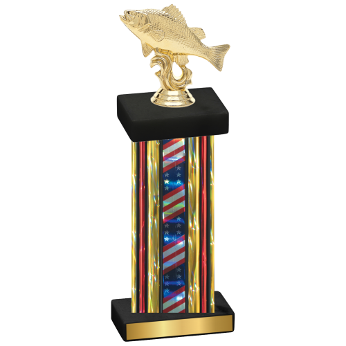 Single Flag USA Fishing Trophy