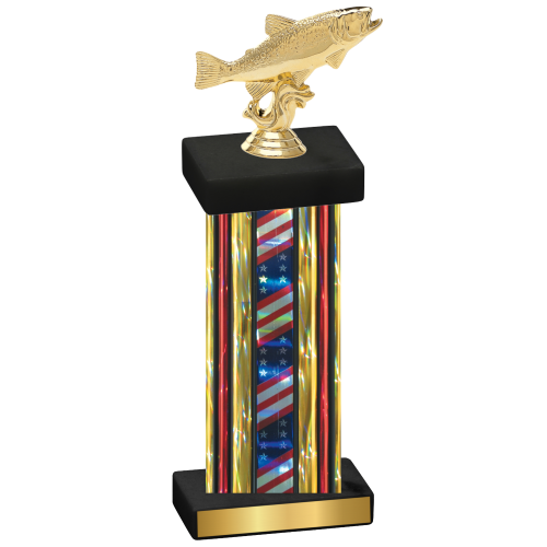 Single Flag USA Fishing Trophy