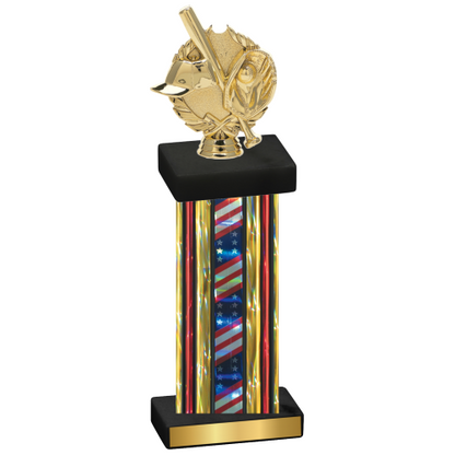 Single Flag USA Baseball Trophy