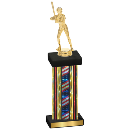 Single Flag USA Softball Trophy