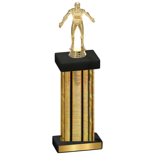 Single Gold Glacier Wrestling Trophy