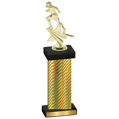 Single Gold Carbon Fiber Football Trophy