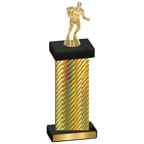 Single Gold Carbon Fiber Rugby Trophy