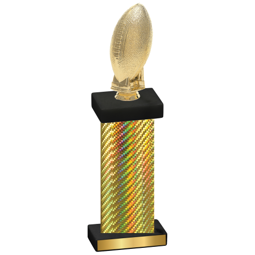 Single Gold Carbon Fiber Football Trophy