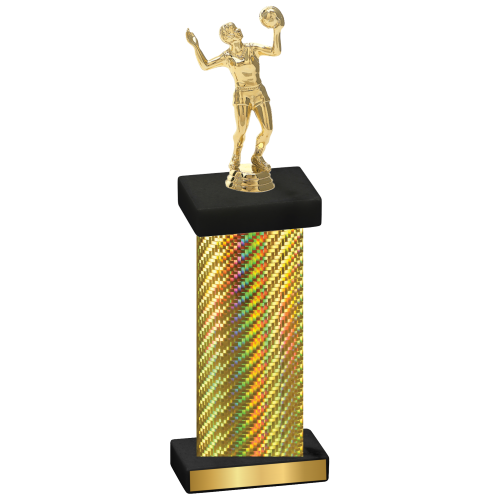 Single Gold Carbon Fiber Volleyball Trophy