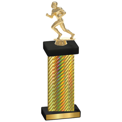 Single Gold Carbon Fiber Football Trophy