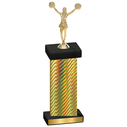 Single Gold Carbon Fiber Cheerleading Trophy