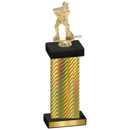 Single Gold Carbon Fiber Hockey Trophy