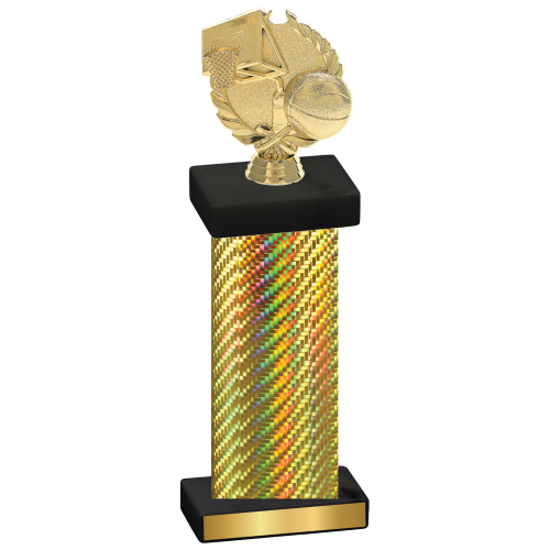 Single Gold Carbon Fiber Basketball Trophy