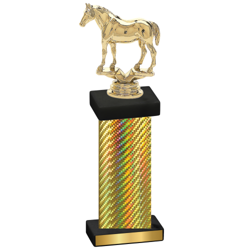 Single Gold Carbon Fiber Horses Trophy