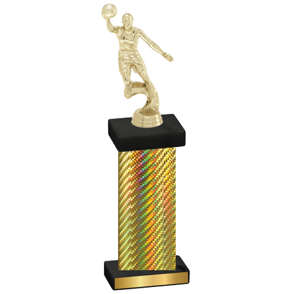 Single Gold Carbon Fiber Basketball Trophy