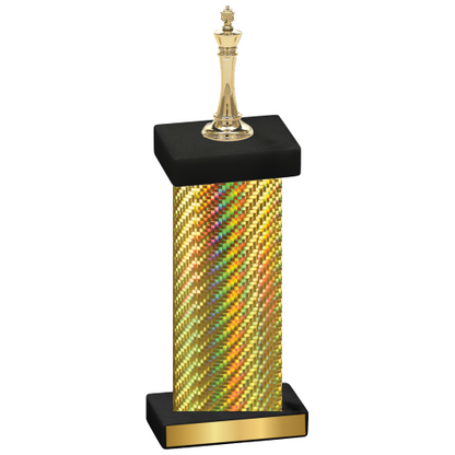 Single Gold Carbon Fiber Chess Trophy