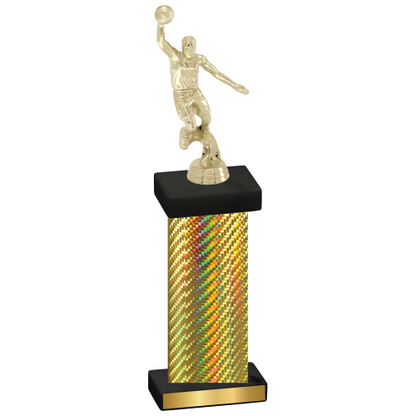 Single Gold Carbon Fiber Basketball Trophy