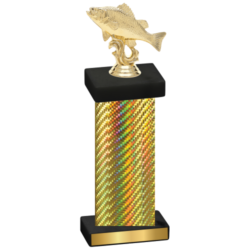 Single Gold Carbon Fiber Fishing Trophy