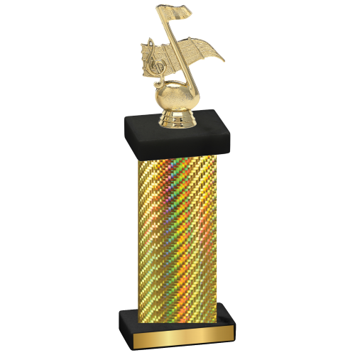 Single Gold Carbon Fiber Music Trophy