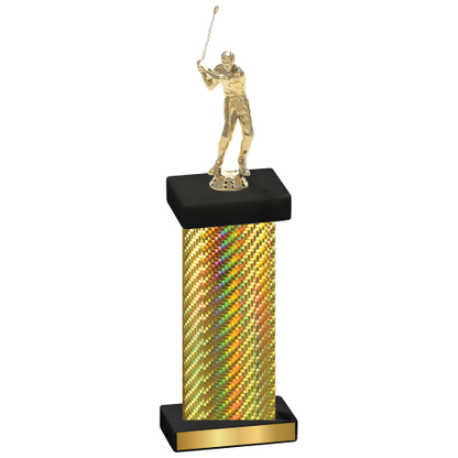 Single Gold Carbon Fiber Golf Trophy