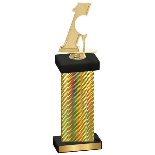 Single Gold Carbon Fiber Golf Trophy