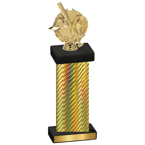 Single Gold Carbon Fiber Baseball Trophy