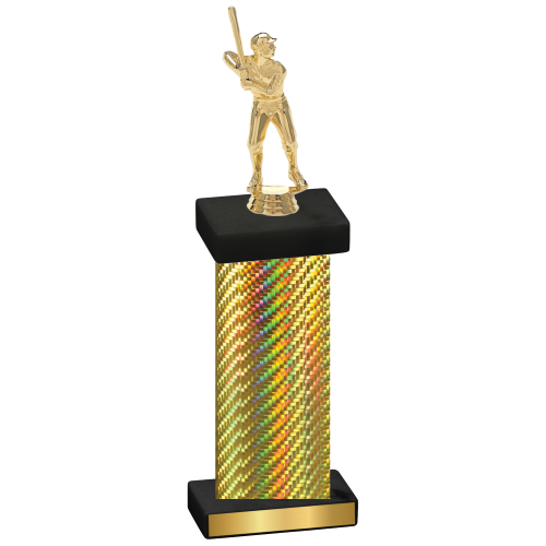 Single Gold Carbon Fiber Baseball Trophy