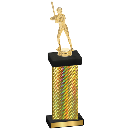 Single Gold Carbon Fiber Softball Trophy