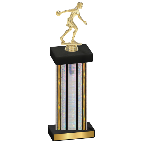 Single Silver Glacier Bowling Trophy