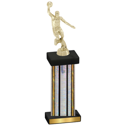 Single Silver Glacier Basketball Trophy