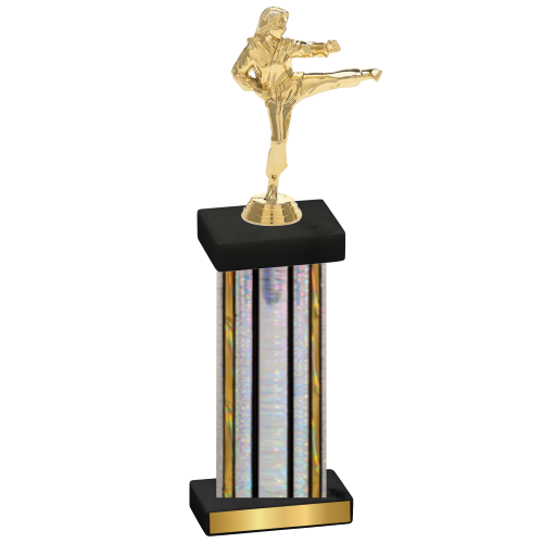 Single Silver Glacier Karate Trophy