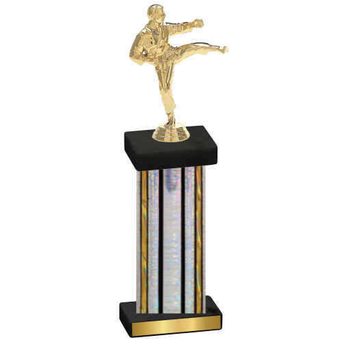 Single Silver Glacier Karate Trophy