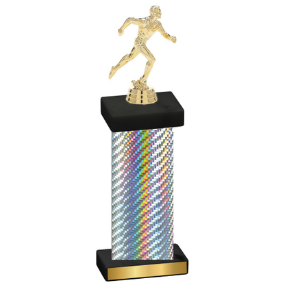 Single Silver Carbon Fiber Running Trophy