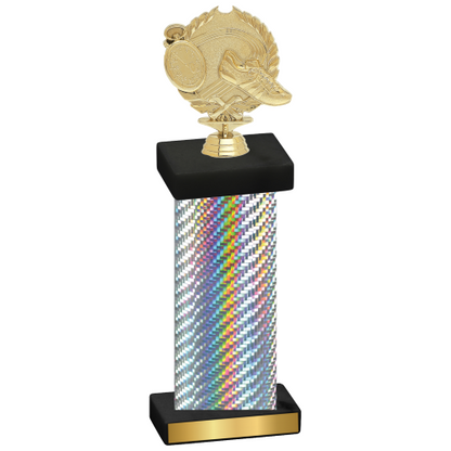 Single Silver Carbon Fiber Running Trophy