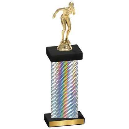 Single Silver Carbon Fiber Tennis Trophy