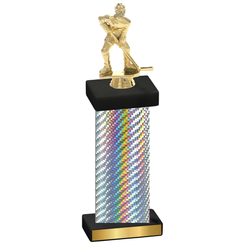 Single Silver Carbon Fiber Hockey Trophy