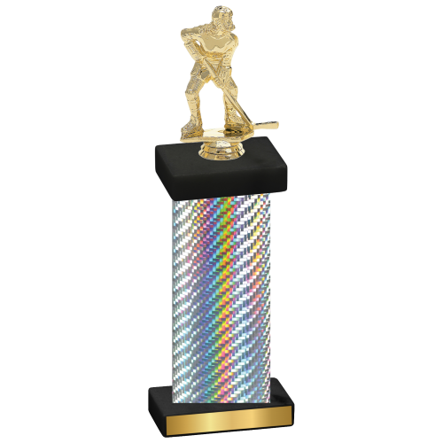 Single Silver Carbon Fiber Hockey Trophy
