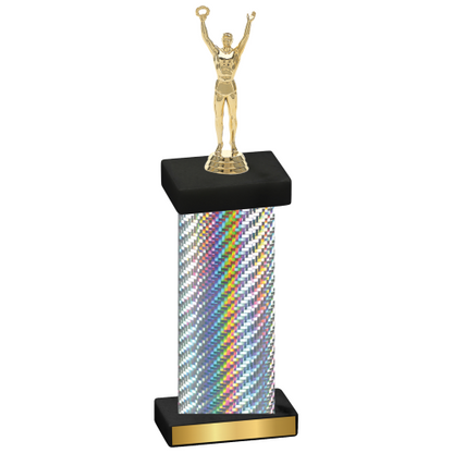 Single Silver Carbon Fiber Victory Trophy