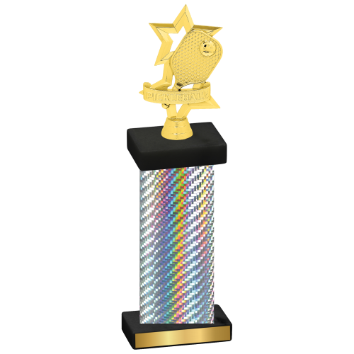 Single Silver Carbon Fiber Pickleball Trophy