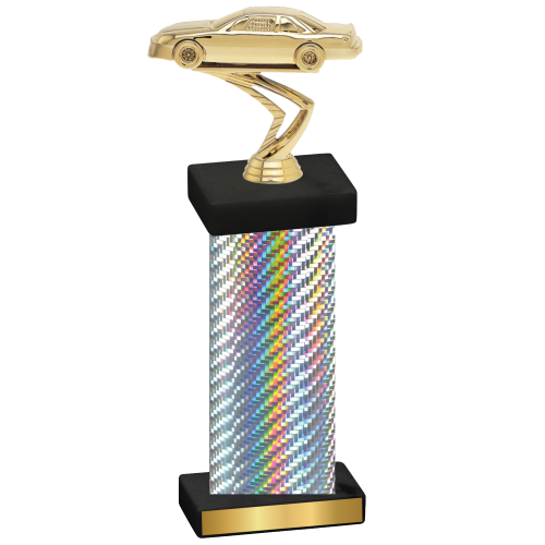 Single Silver Carbon Fiber Cars Trophy